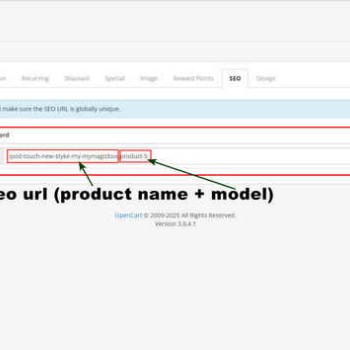 opencart auto seo url generate keywords